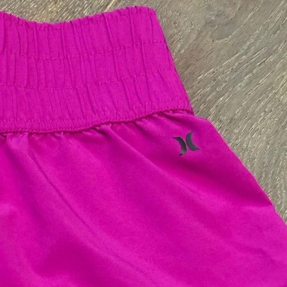 Hurley Women's Fuchsia Athletic Shorts - Picture 2 of 9